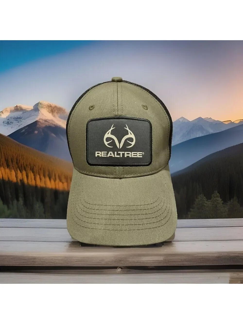 Real Tree Mule Whitetail Deer Buck Rack Mesh SnapBack Baseball Cap